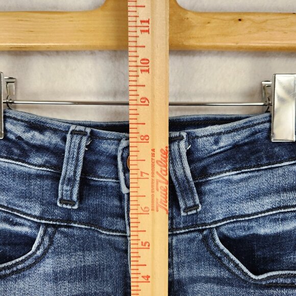 Kancan Jeans Girls 10 Blue Skinny Leg Snap Fly Classic Casual Ankle Denim Kids - Picture 5 of 13